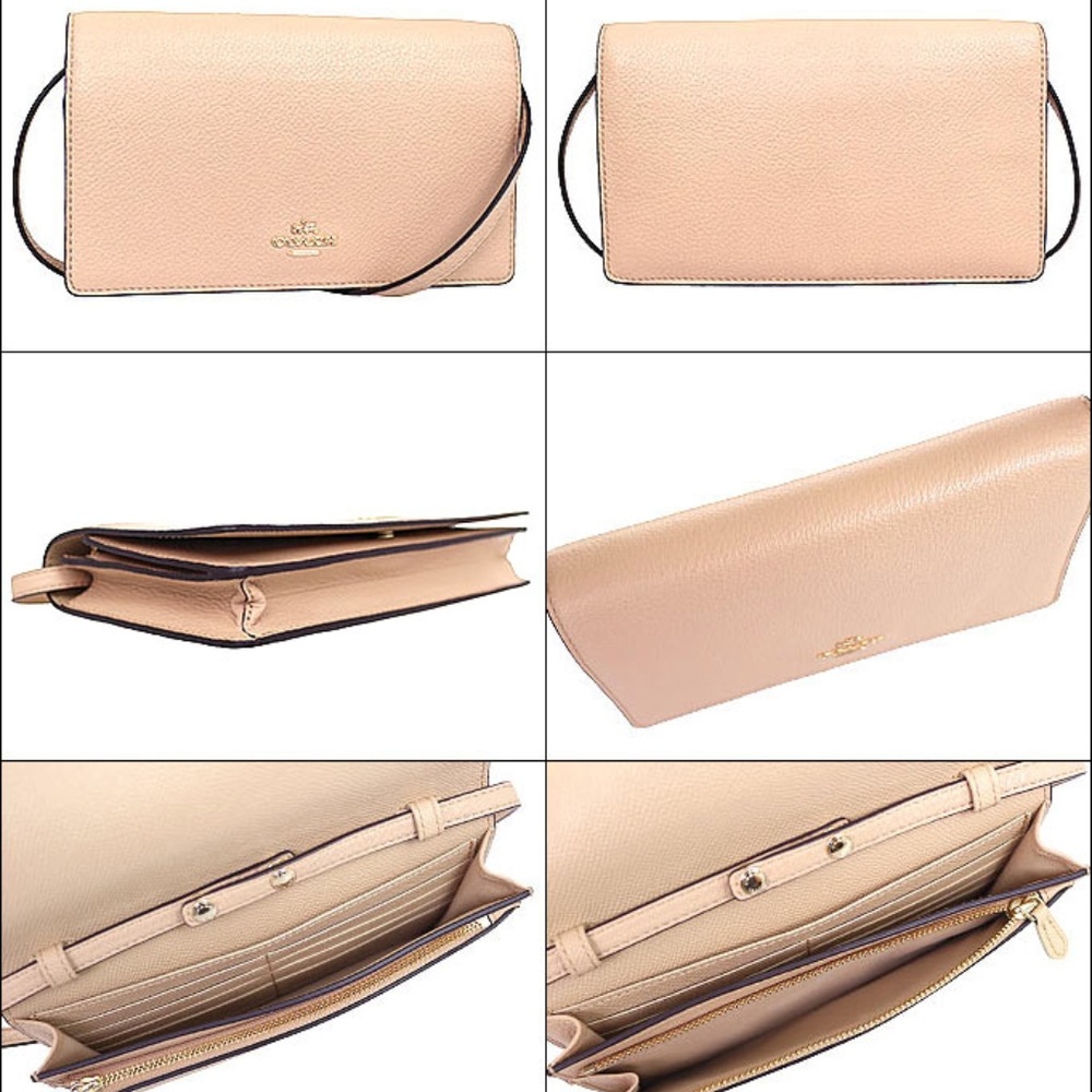 NWT Coach Fold Over Wallet Clutch Crossbody Phone - Picture 4 of 8